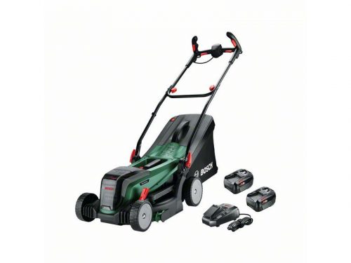 BOSCH Dupla akkus fűnyíró UniversalRotak 2x18V-37-550 (2 x 4,0 Ah + töltő)