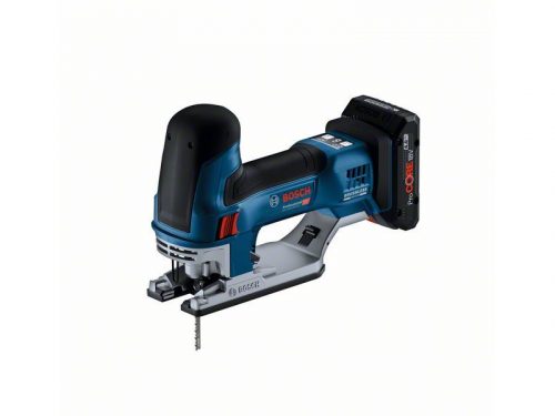 BOSCH Akkus dekopírfűrész GST 18V-155 SC marokfogantyús, L-Boxx-ban (2 x 4,0 Ah + gyorstöltő)