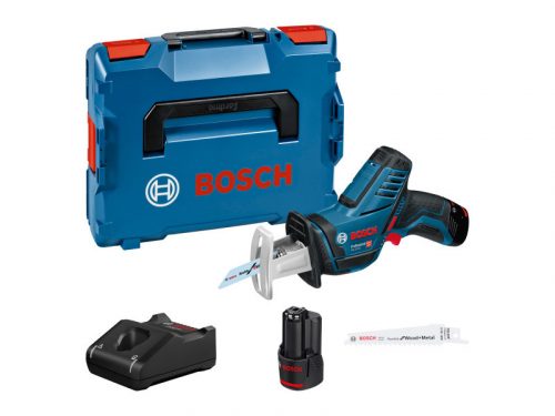 BOSCH Akkus szablyafűrész GSA 12V-14 L-BOXX-ban (2 x 3,0 Ah + gyorstöltő)