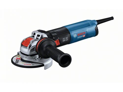 BOSCH GWX 14-125 S Sarokcsiszoló vibrációcsökkentett kiegészítő fogantyúval, védőburkolattal, fel