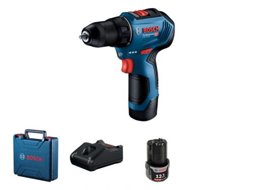 BOSCH Akkus fúrócsavarozó GSR 12V-30 kofferben (2 x 2,0 Ah + gyorstöltő)