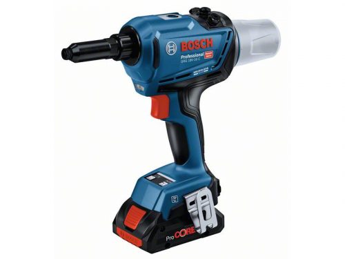 BOSCH GRG 18V-16 C Akkus popszegecselő 2x ProCORE18V 4.0 Ah akkuval, 1x GAL 18V-40 gyorstöltővel