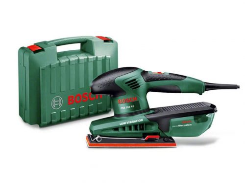 BOSCH PSS 250 AE Rezgőcsiszoló + 28 csiszolólap kofferben