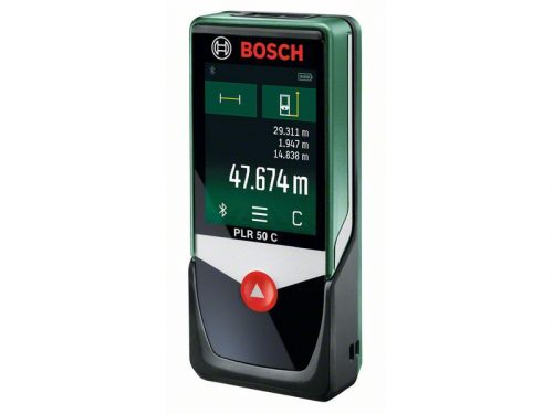 BOSCH Digitális lézeres távolságmérő PLR 50 C védőtáskában (50 m-ig)