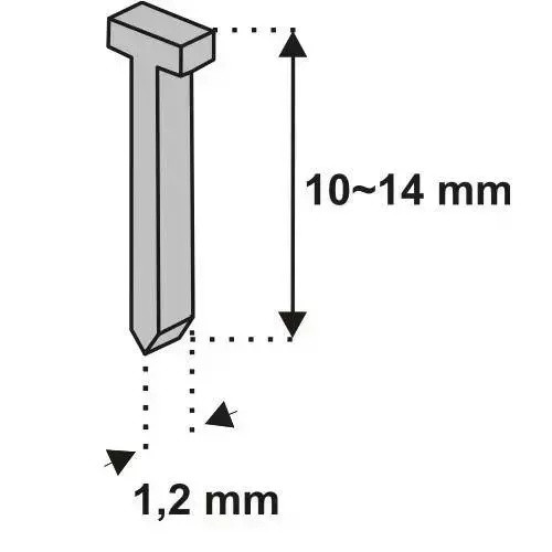 Tűzőgép szeg 10mm, 1000db, D11T, 1,2mm