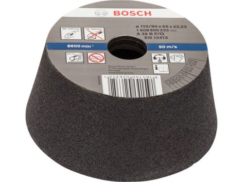 BOSCH Kúpos fazékkorong nagy sarokcsiszolóhoz 110/90 x 55 x 22,2 mm / P36