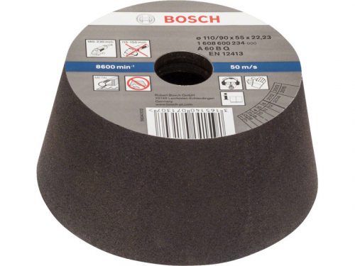 BOSCH Kúpos fazékkorong nagy sarokcsiszolóhoz 110/90 x 55 x 22,2 mm / P60