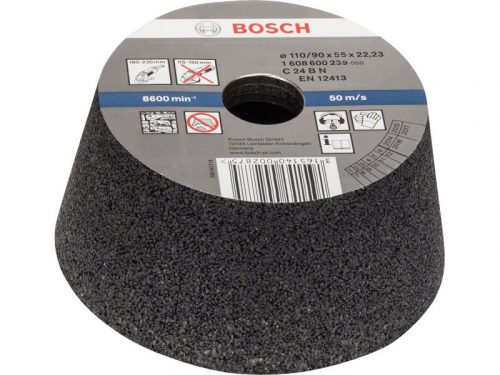 BOSCH Kúpos fazékkorong nagy sarokcsiszolóhoz 110/90 x 55 x 22,2 mm / P24