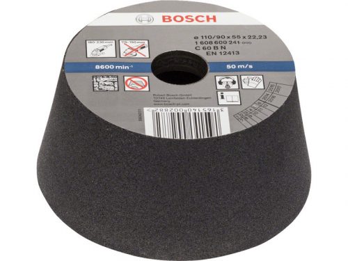 BOSCH Kúpos fazékkorong nagy sarokcsiszolóhoz 110/90 x 55 x 22,2 mm / P54