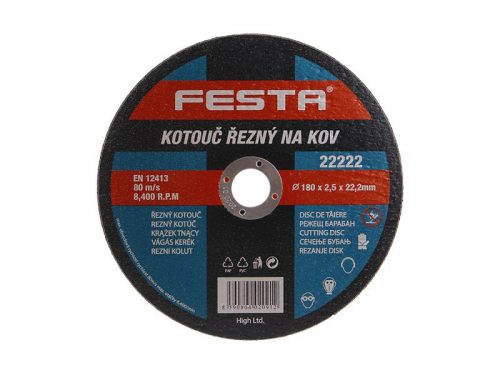 FESTA Vágókorong fémre 180 x 2,5 x 22,2 mm