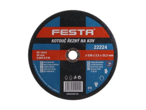 FESTA Vágókorong fémre 230 x 2,5 x 22,2 mm