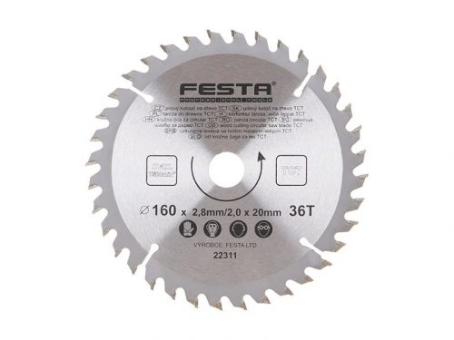 FESTA Fűrésztárcsa fához 160 x 20 x 2,0 mm / 36T