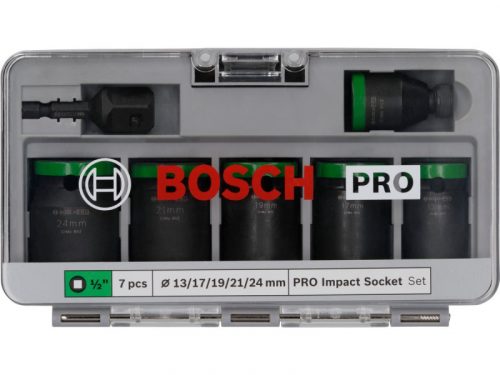 BOSCH PRO Gépi dugókulcs készlet 7 részes 1/2" 13-24 mm CrMo