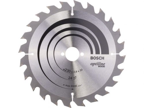 BOSCH Fűrésztárcsa fához 230 x 30 x 2,8 mm / 24T Optiline Wood ATB