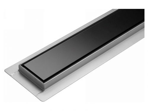 FALA Zuhanylefolyó 600 mm Black Glass inox