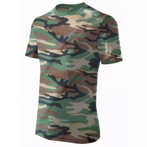 Férfi rövid ujjú póló XXXL, camo, 100% pamut