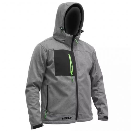 Softshell kabát kapucnival, méretek:XL, 96% poliészter+ 4% elasztán