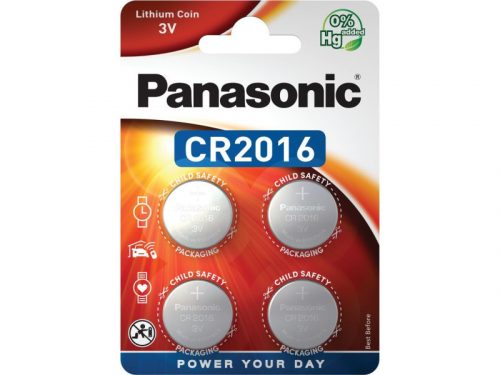 PANASONIC CR2016 3V lítium gombelem 4db/cs