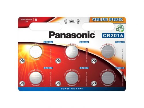 PANASONIC CR2016 3V lítium gombelem 6db/cs