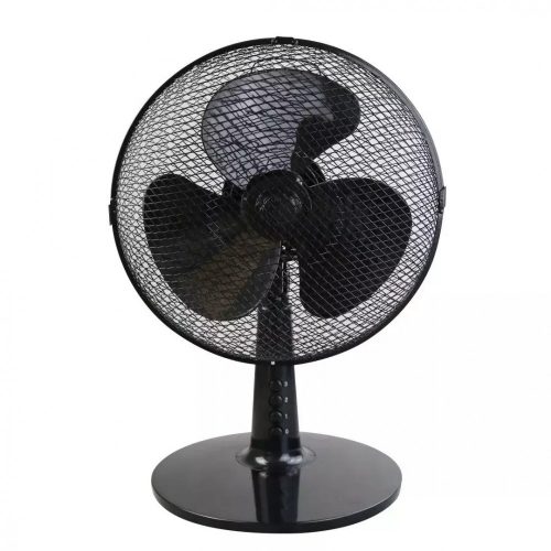 12" asztali ventilátor, fekete