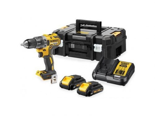 DEWALT Akkus fúrócsavarozó 18 V szénkefe nélküli (2 x 3,0 Ah akku + töltő + TSTAK) DCD791L2T