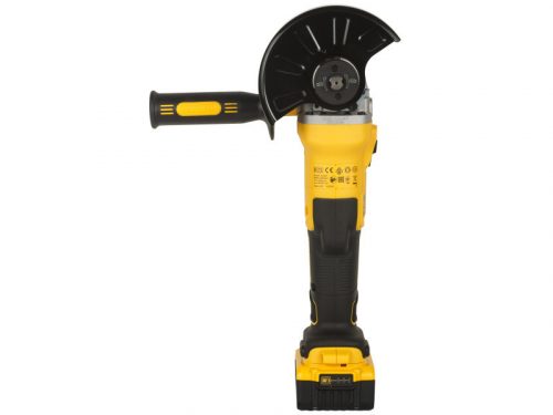 DEWALT Akkus sarokcsiszoló 125 mm 18 V szénkefe nélküli (3 x 5 Ah + töltő + TSTAK) DCG405P3