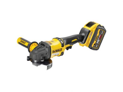 DEWALT Akkus sarokcsiszoló 125 mm 18 V szénkefe nélküli (2 x 9,0 Ah akku + töltő) DCG418X2