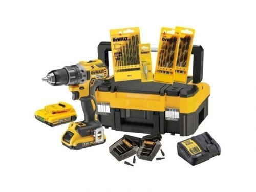 DEWALT Akkus fúrócsavarozó szett 18 V (2 x 2,0 Ah akku + töltő + TSTAK) DCK791D2T