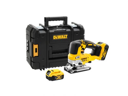 DEWALT Akkus dekopírfűrész 18 V szénkefe nélküli (2 x 5 Ah + töltő) DCS334P2