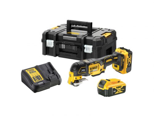 DEWALT Akkus multifunkciós gép 18 V szénkefe nélküli (2 x 5 Ah + töltő) DCS356P2