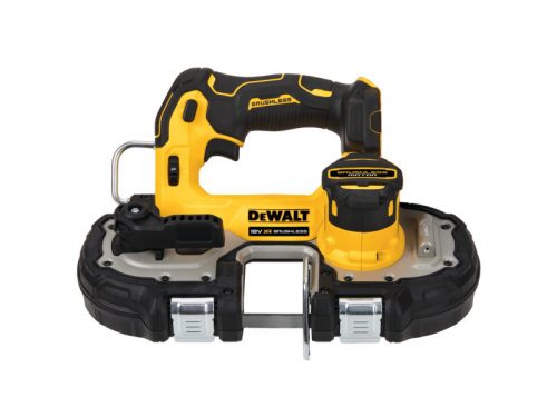 DEWALT Akkus szalagfűrész 18 V szénkefe nélküli (akku + töltő nélkül, TSTAK) DCS377NT