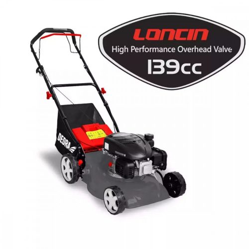 Benzinmotoros fűnyíró hajtóművel 2,4kW,139cc Loncin,43cm