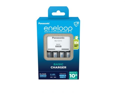 ENELOOP akkumulátor töltő időzítős 4 db 1900mAh AA/ceruza akkumulátorral