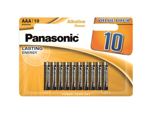 PANASONIC AAA/mikro tartós alkáli elem 1,5 V (10 bl/cs)