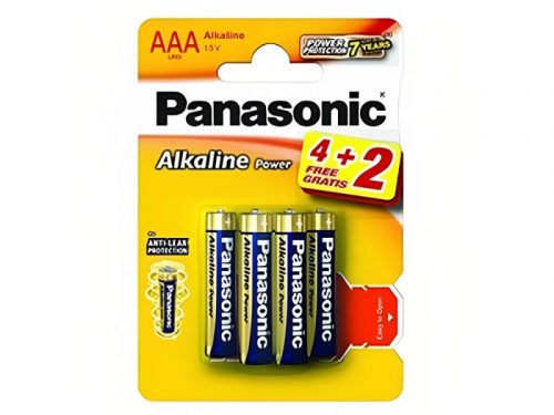 PANASONIC AAA/mikro tartós alkáli elem 1,5V 6db/cs