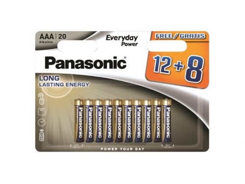 PANASONIC AAA/mikro tartós alkáli elem 20 db/cs