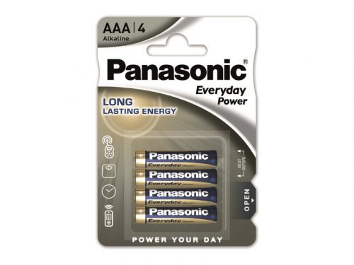 PANASONIC AAA/mikro tartós alkáli elem 4 db/cs