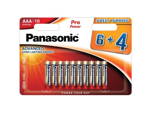 PANASONIC AAA/mikro tartós alkáli elem 10 db/cs