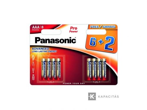 PANASONIC AAA/mikro tartós alkáli elem 8 db/cs