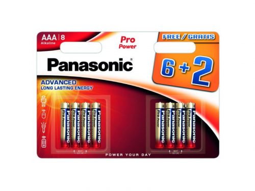 PANASONIC AAA/mikro tartós alkáli elem 8 db/cs