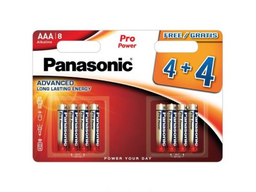 PANASONIC AAA/mikro tartós alkáli elem 8 db/cs