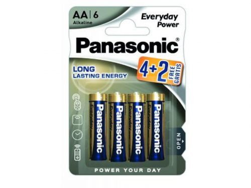 PANASONIC AA/ceruza tartós alkáli elem 1,5V 6 db/cs