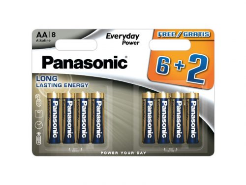 PANASONIC AA/ceruza tartós alkáli elem 1,5V 8 db/cs