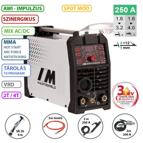 MASTRO TIG-250 MIX AC/DC hegesztő inverter