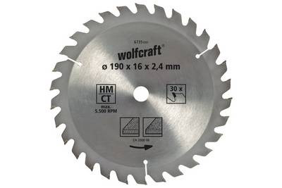 WOLFCRAFT - Kézi körfűrészlapok, barna sorozat (gyors, durva vágások) 160mm 20Z