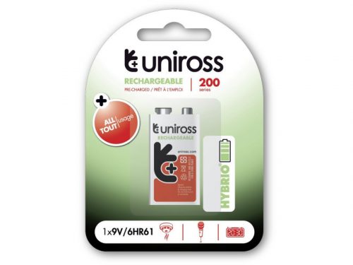 UNIROSS blokk akkumulátor 9 V 200 mAh