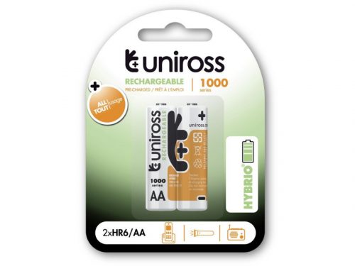 UNIROSS AA/ceruza akkumulátor 1,2 V 1000 mAh (2 db/cs)