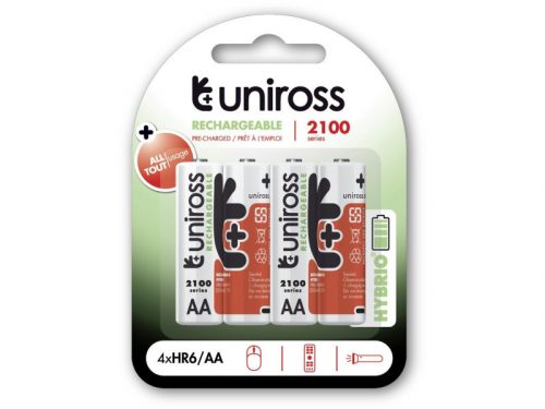 UNIROSS AA/ceruza akkumulátor 1,2 V 2100 mAh (4 db/cs)