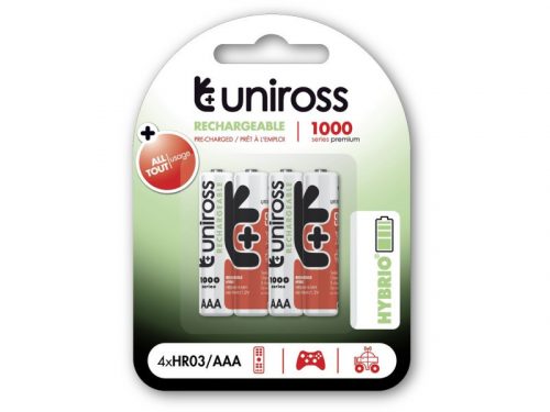 UNIROSS AAA/mikro akkumulátor 1,2 V 1000 mAh (4 db/cs)