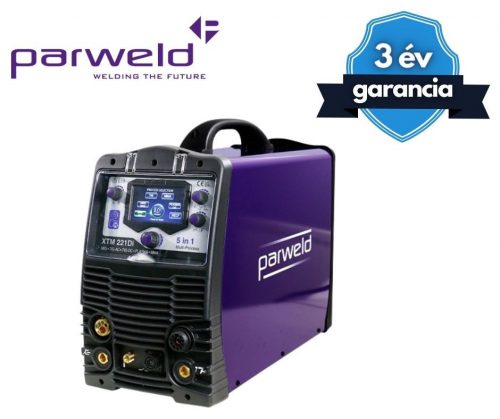 PARWELD 200A-os digitális 5in1 hegesztőinverter MIG/FLUX, AC/DC TIG, PLASMA, MMA